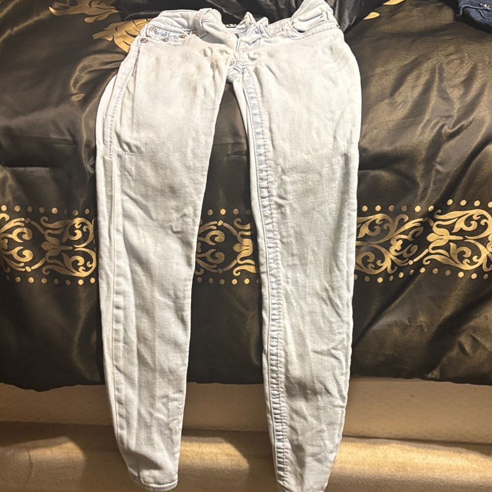True Religion Light Blue Skinny Jeans slightly used